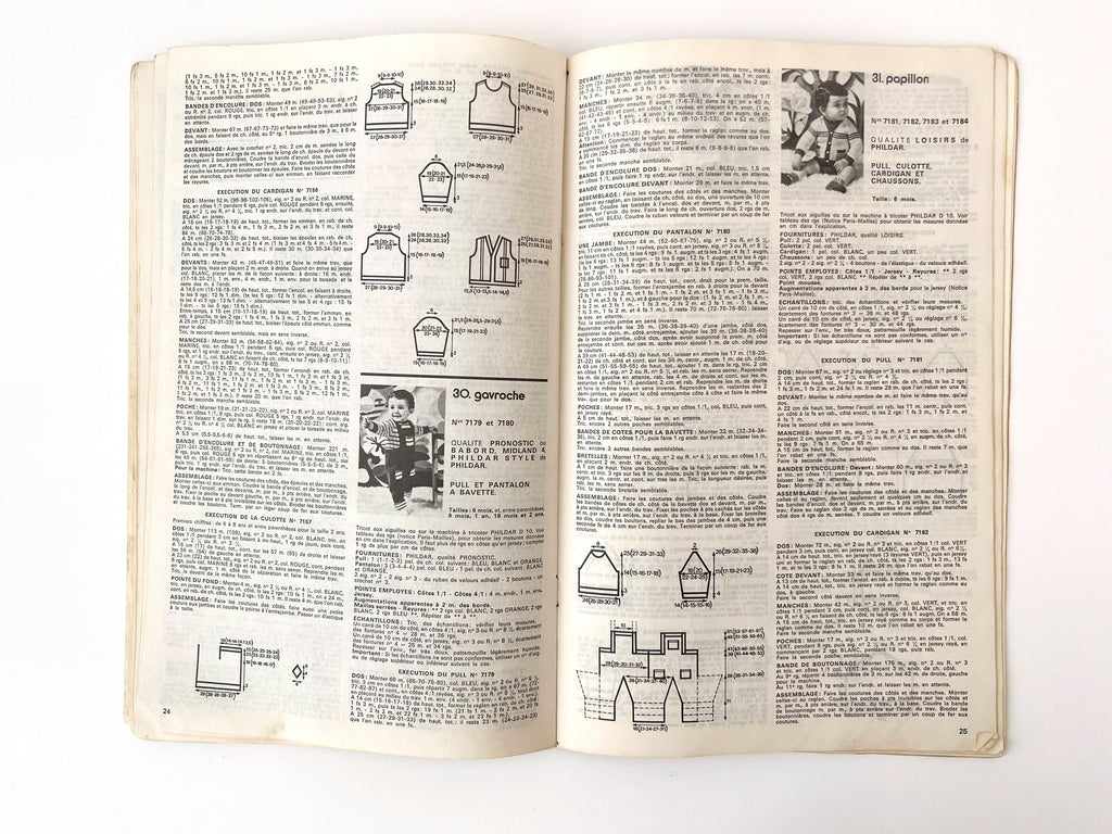 1960s French Baby Knitting Patterns: Graphic Design DIY Craft Book