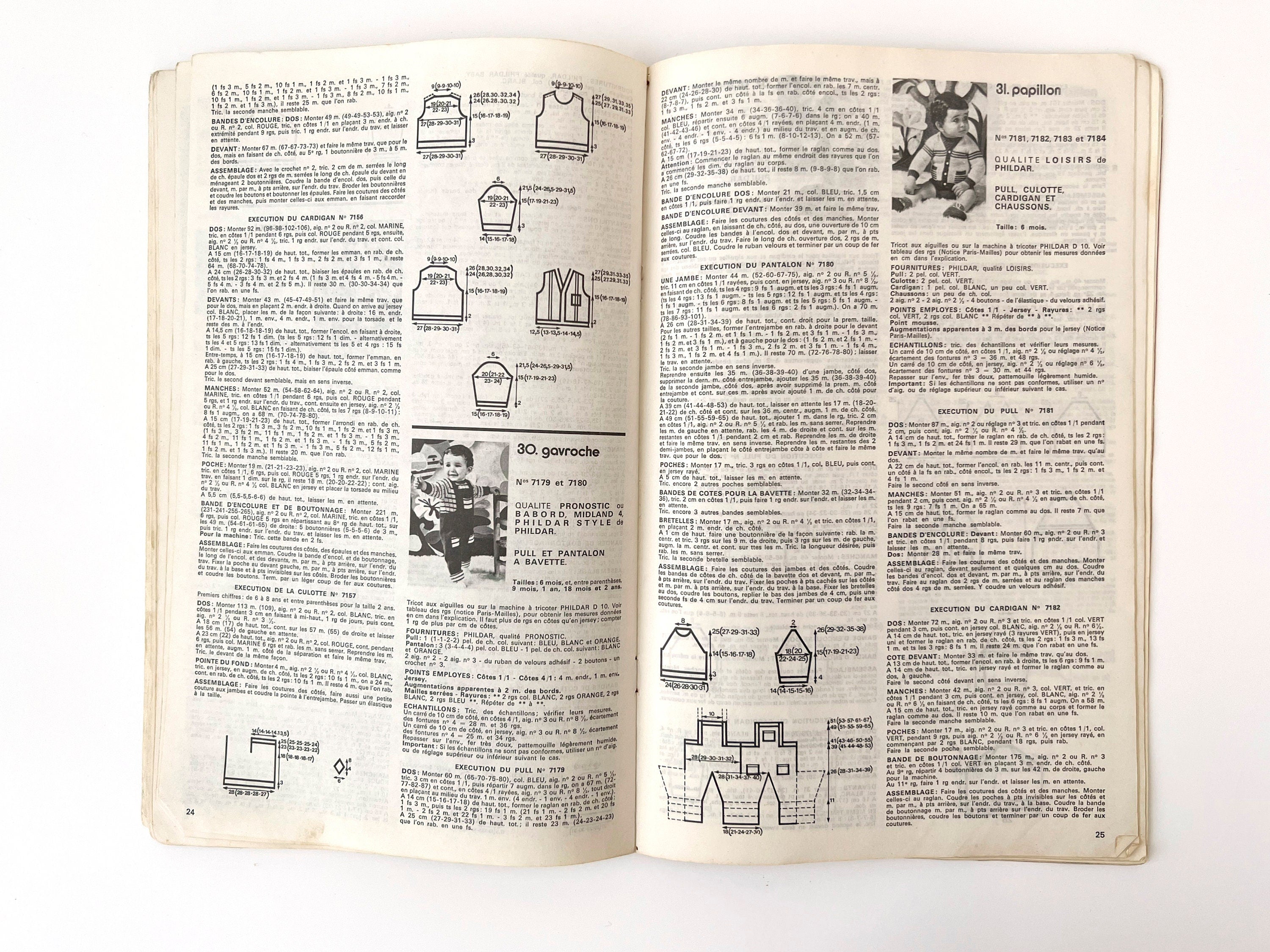 1960s French Baby Knitting Patterns: Graphic Design DIY Craft Book