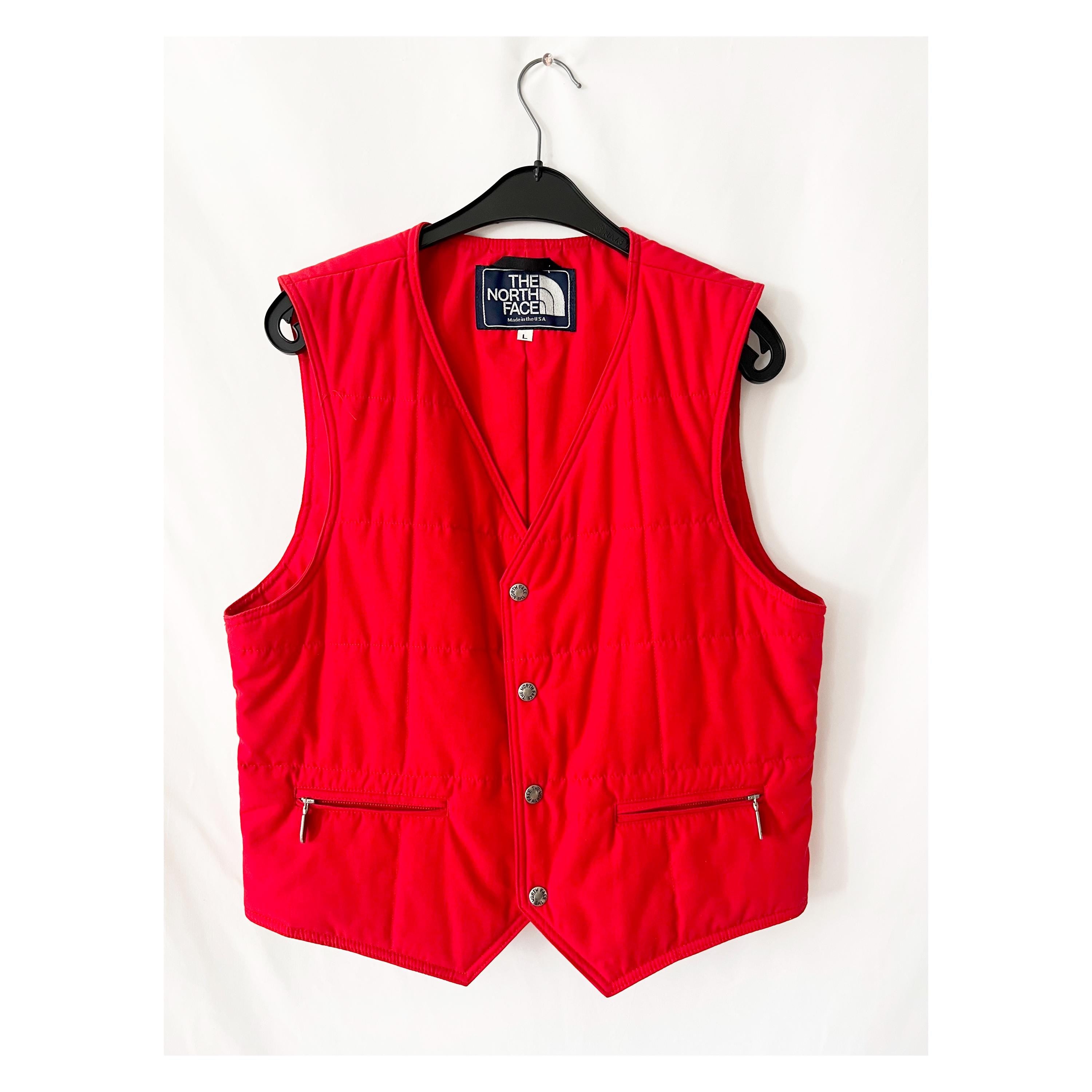 red vintage north face vest / winter snow ski hunting hiking liner vest / small