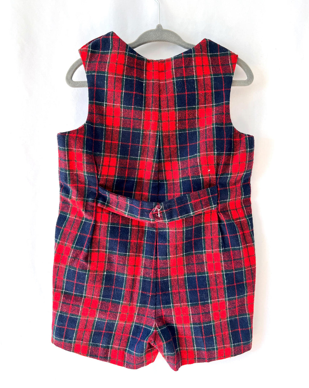 2t 1960s tartan plaid jumpsuit one piece romper