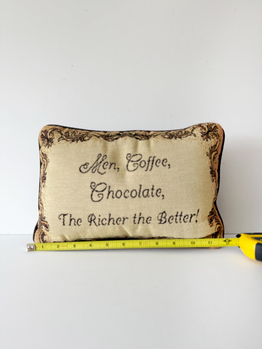 Men Coffee Chocolate The Richer the Better Throw Pillow