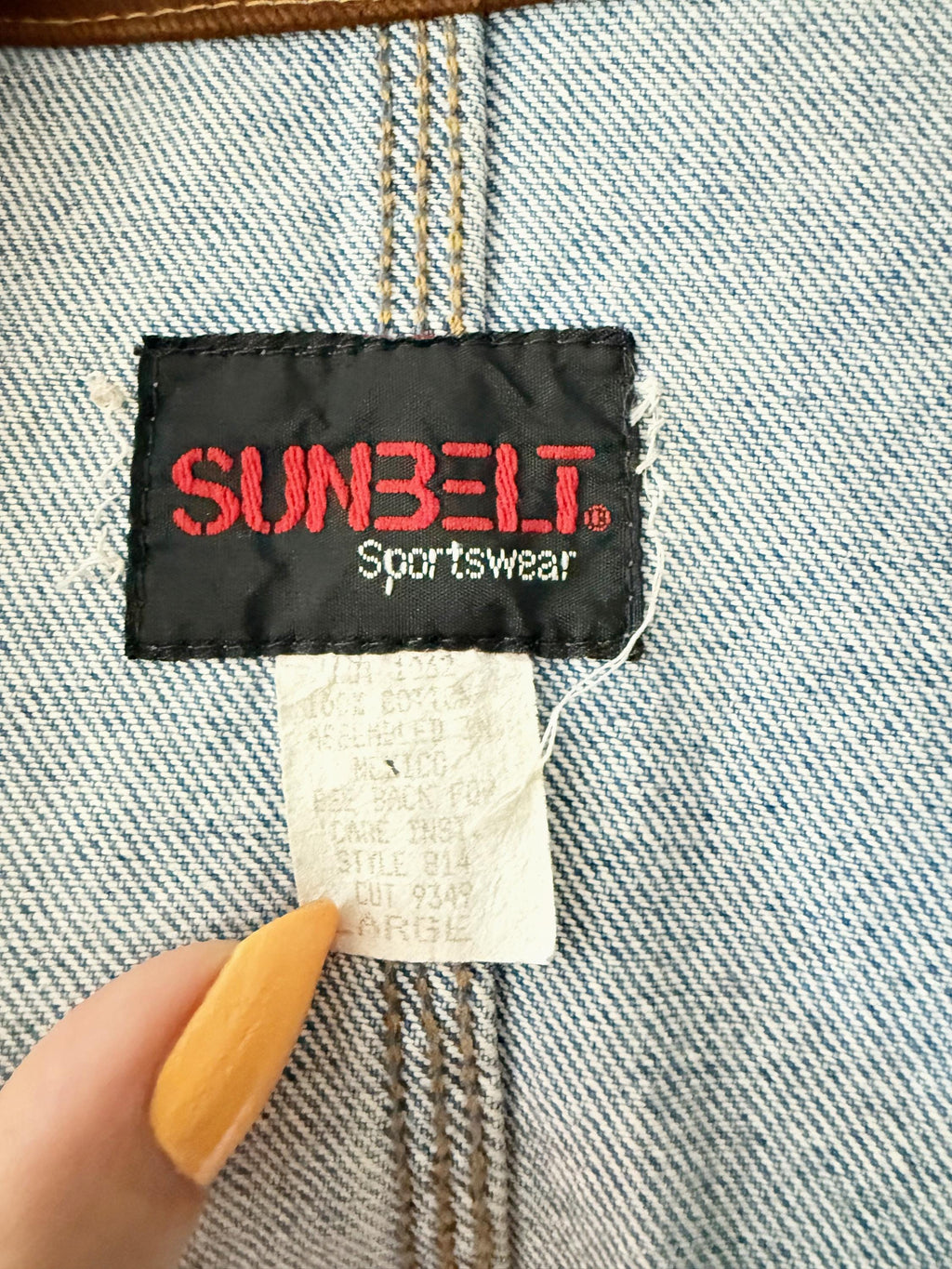 Handpainted Denim Chore Jacket Large