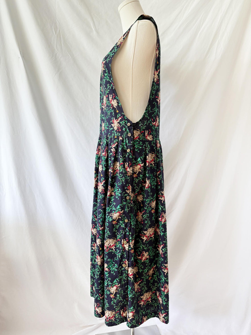 Vintage Pam's Closet Cherubs Angels  Jumper Dress Small