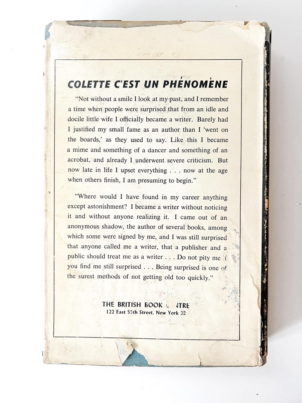 1954 colette a provincial in paris by margaret crosland / vintage biography hardcover book  / 1st edition