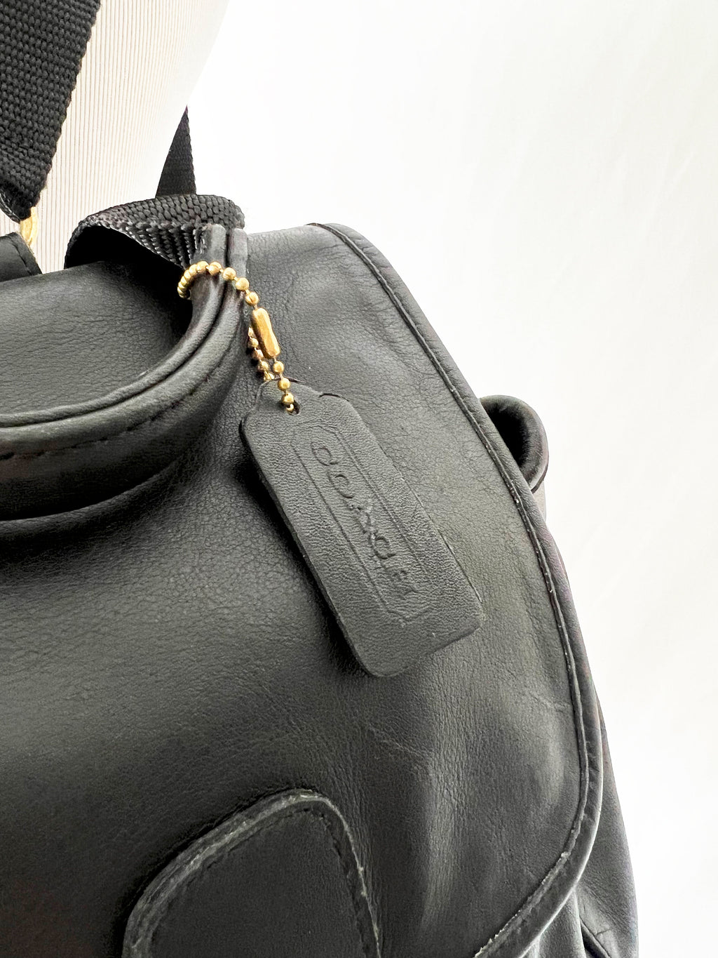 Coach NY Black Leather Backpack