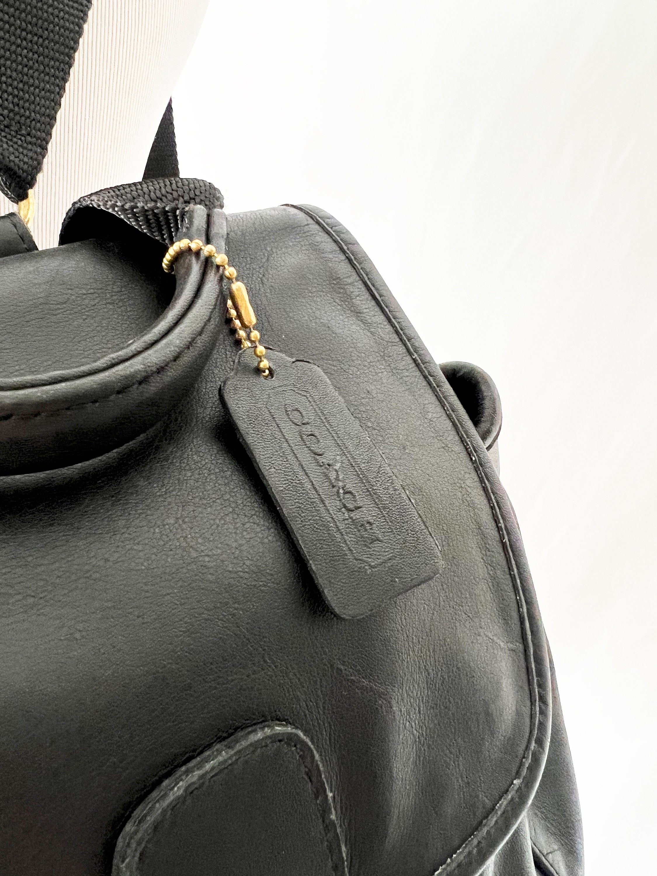 Coach NY Black Leather Backpack