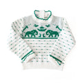 18-24 months 1980s vintage animal sweater green and white  size 2t vintage toddler clothes