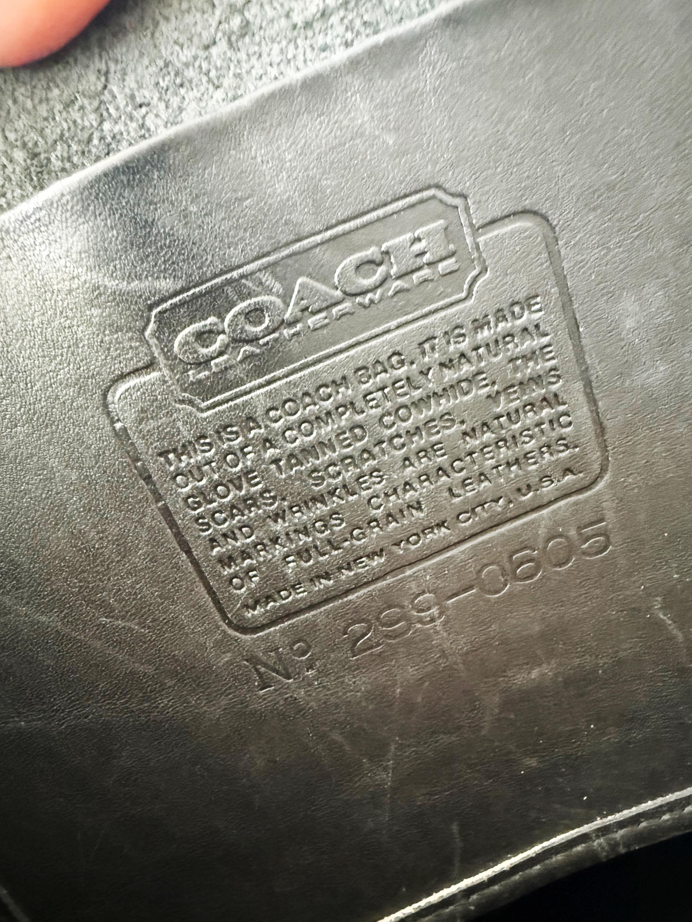 Vintage Coach Black Leather Bucket Bag: Annie Hall Style