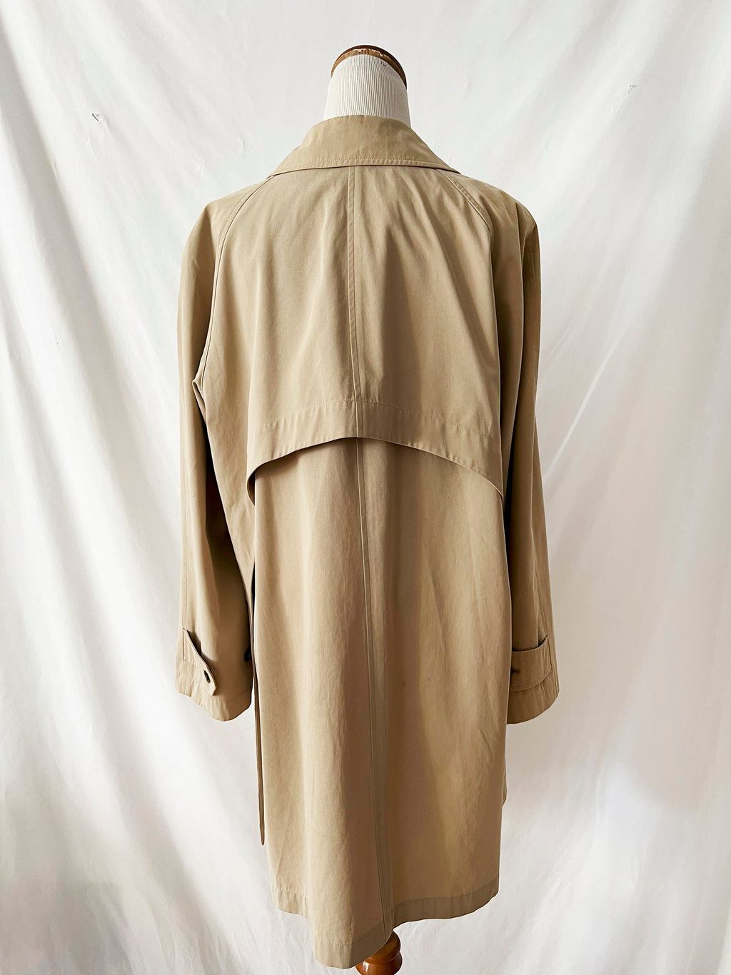 Vintage Paul Stuart Trench Coat: Cotton Crepe, Made in Italy