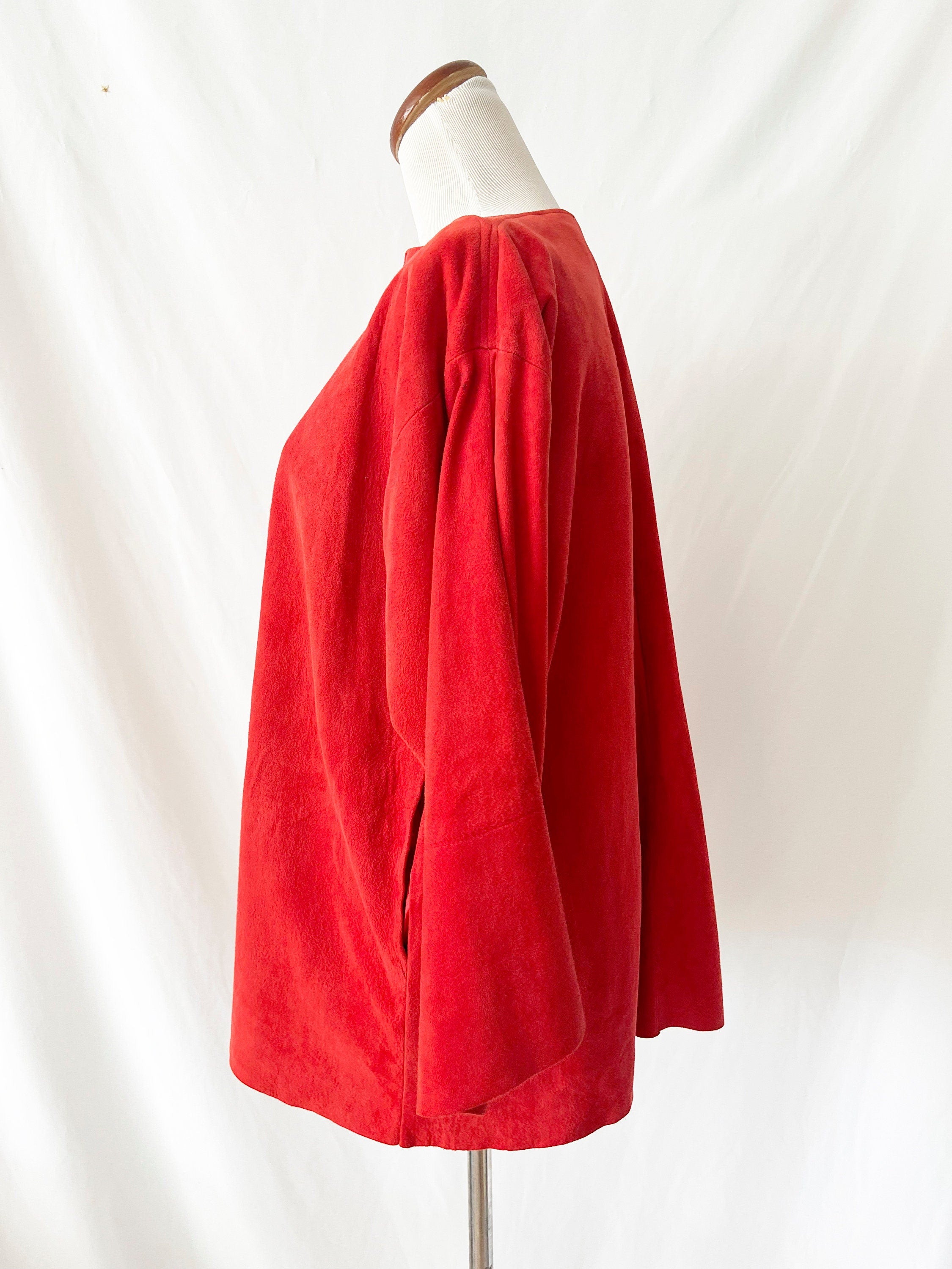 vintage suede jacket /saffron leather /  made in new mexico / medium