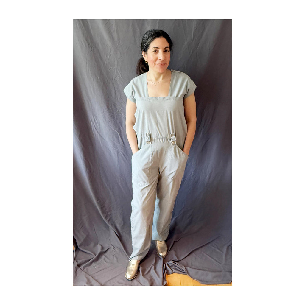 1980s Krizia Poi Grey Jumpsuit with Snap buttons all over Small / Medium