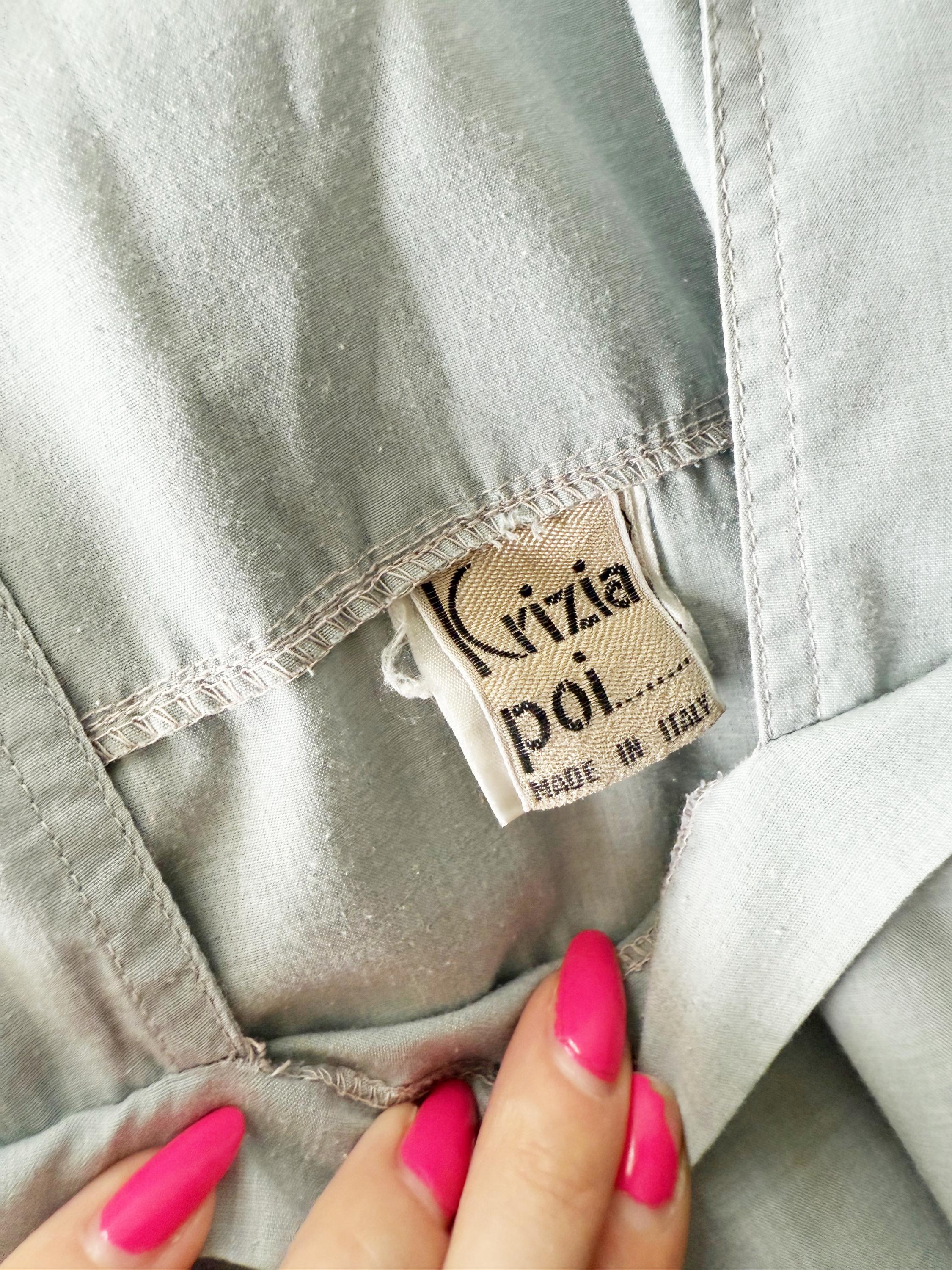 1980s Krizia Poi Grey Jumpsuit with Snap buttons all over Small / Medium