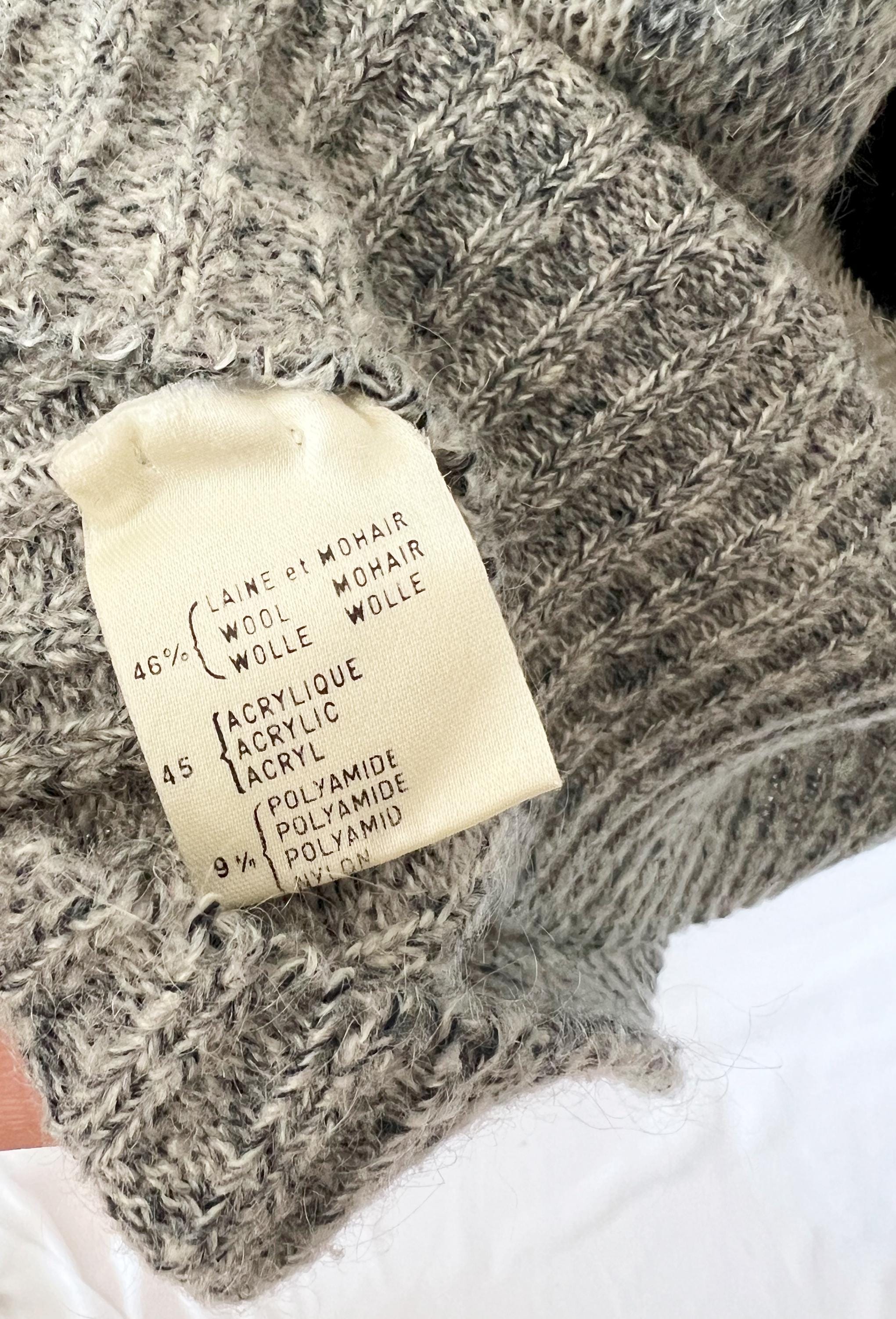 Vintage Rodier Paris Abstract Geometric Wool Sweater Medium