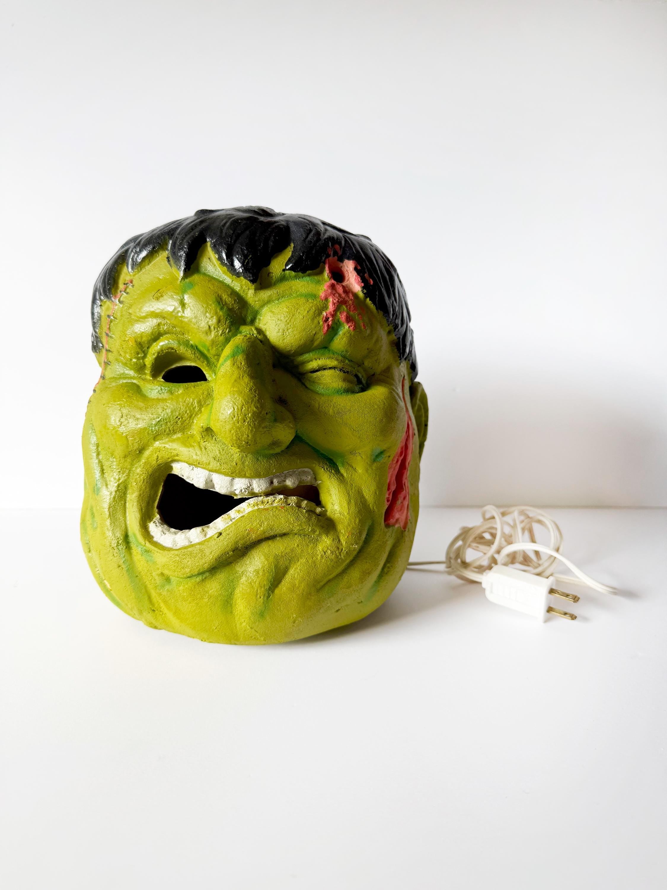 1996 Frankenstein Head Halloween Light Up Blow Mold Foam Face Matrix Industry