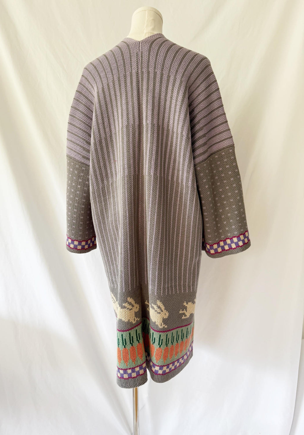 Summa Bunny Rabbit Knit Cardigan Duster  Medium / OS