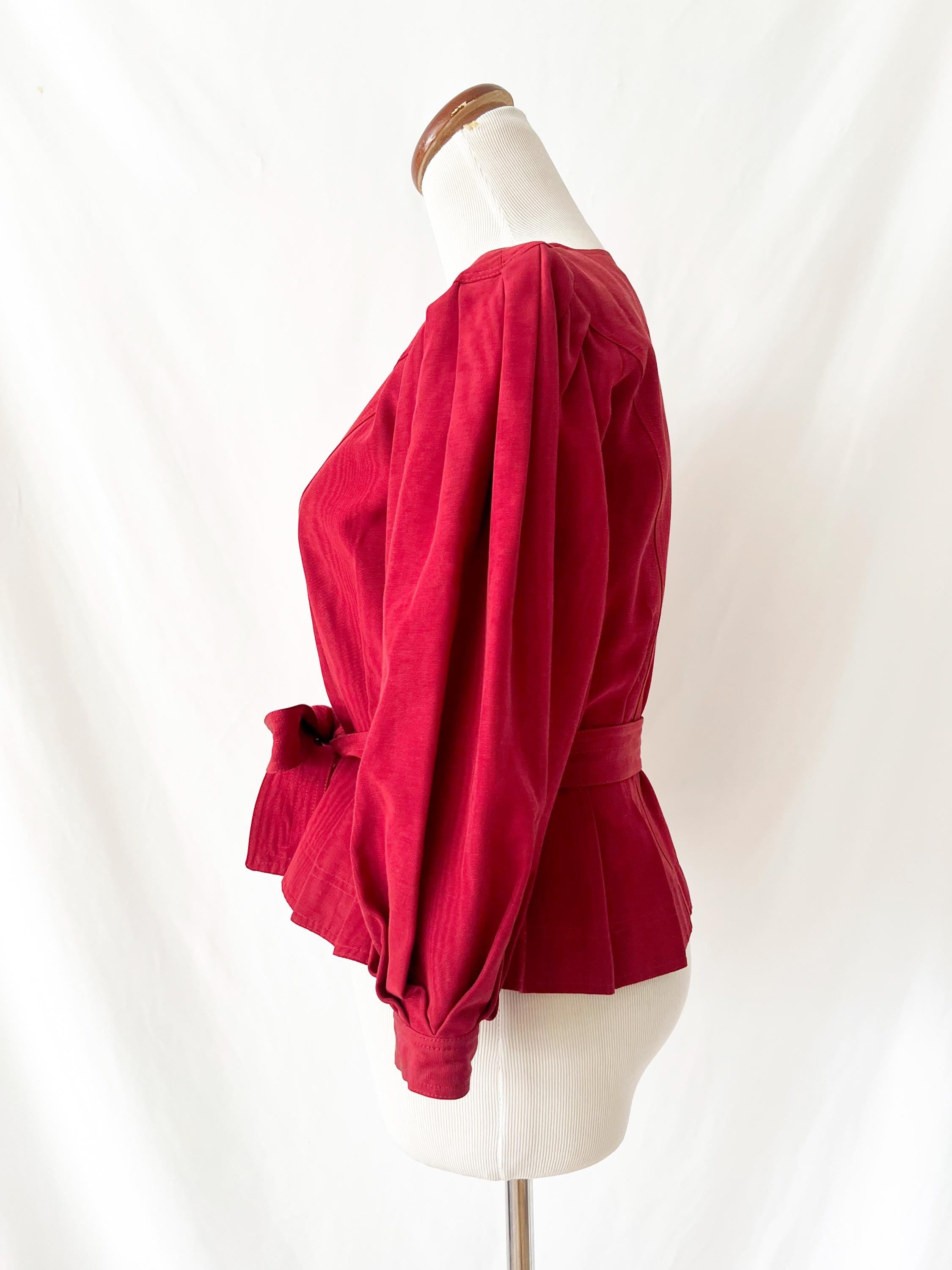 jean muir london blouse evening jacket lucite buttons small