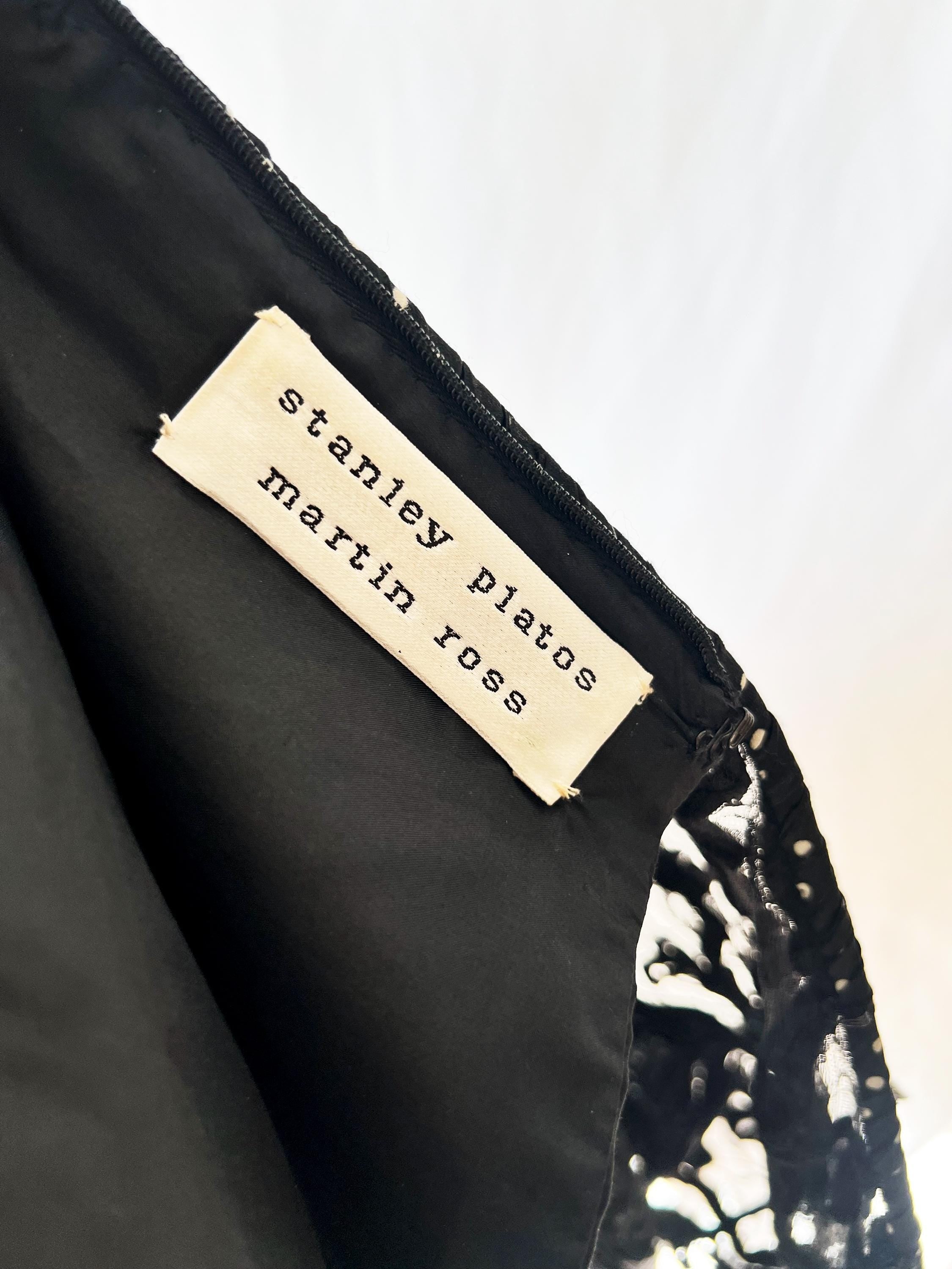 1980s Couture Gown: Vintage Black Lace Ribbon Party Dress