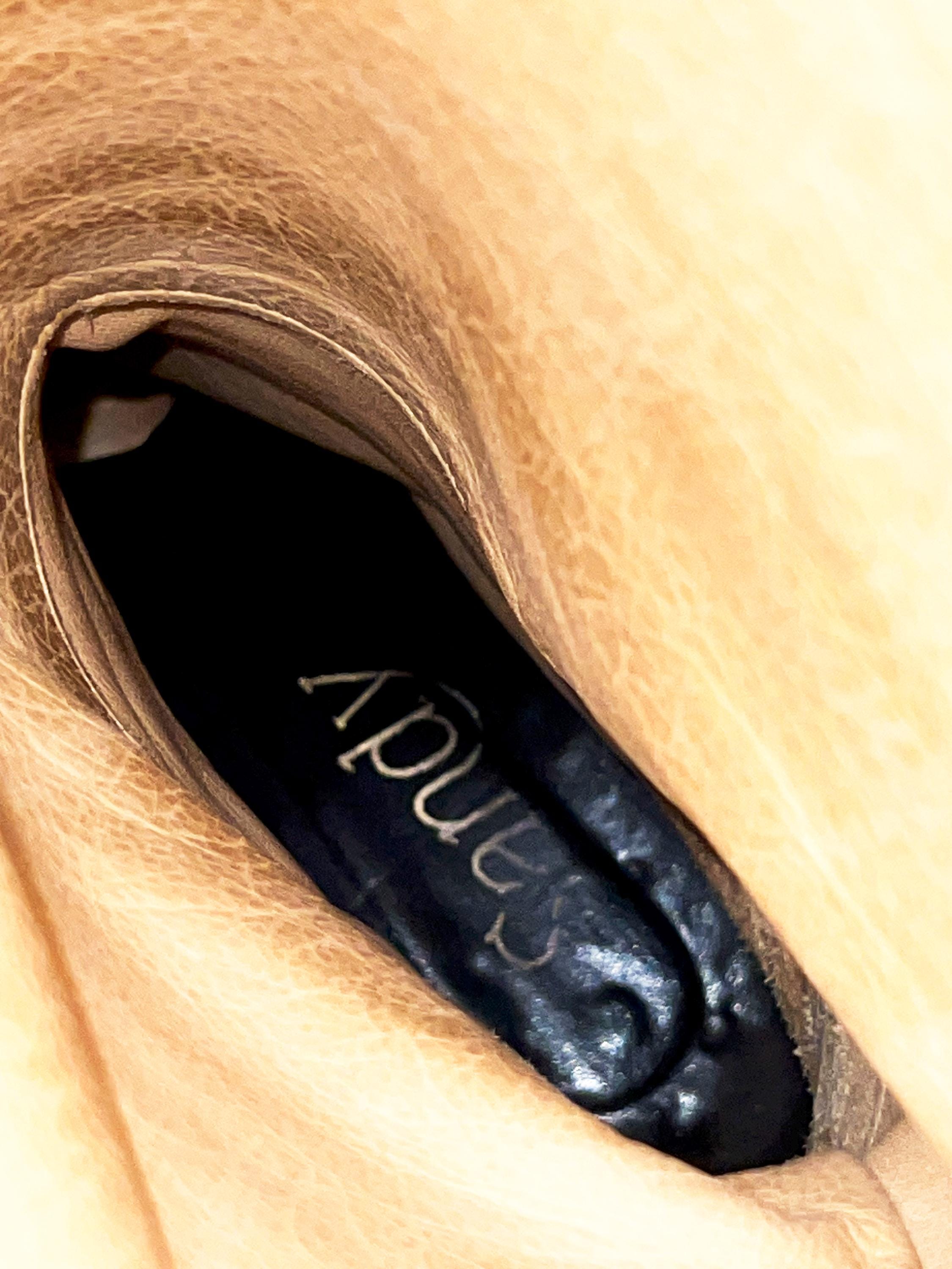 Vintage 80s Black Leather Pirate Boots - Italian Made, Size US 6.5