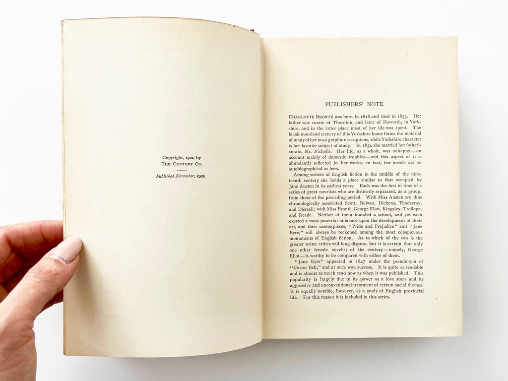 1906 Jane Eyre by Charlotte Bronte, Illustrated Antique Hardcover