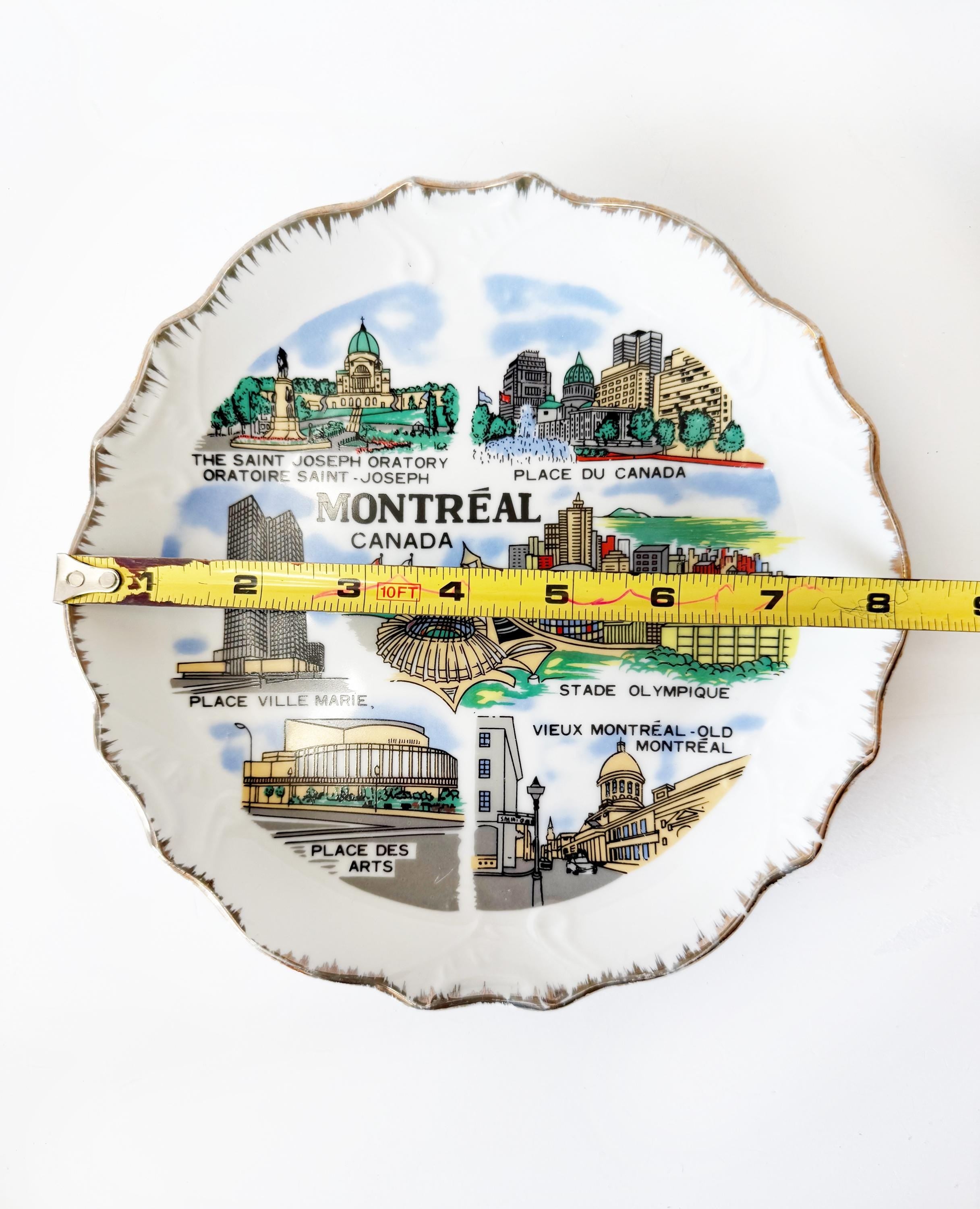 Montreal vintage souvenir plate