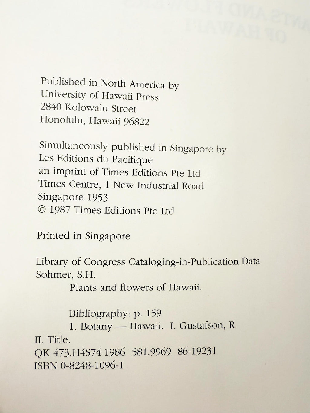 1987 Plants and Flowers of Hawai'i