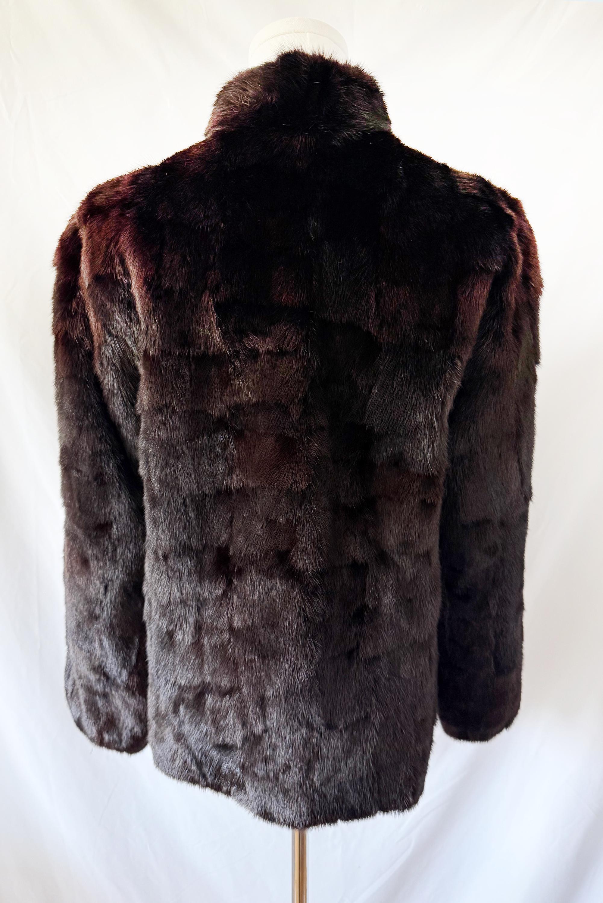 1980s Mink Bomber Jacket Medium