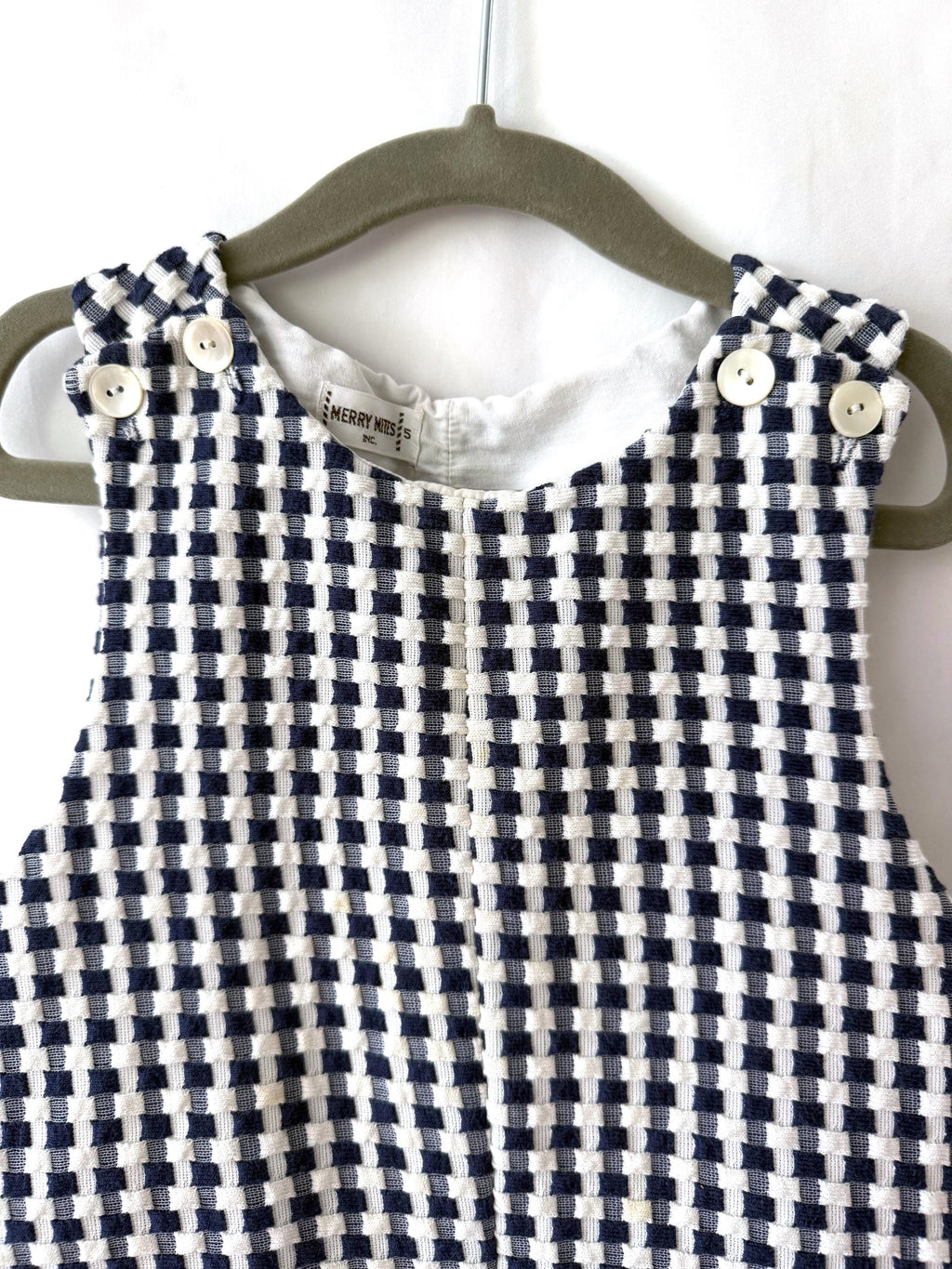 VTG Merry Mites Inc Boys 5 Romper Overall Shortalls Style