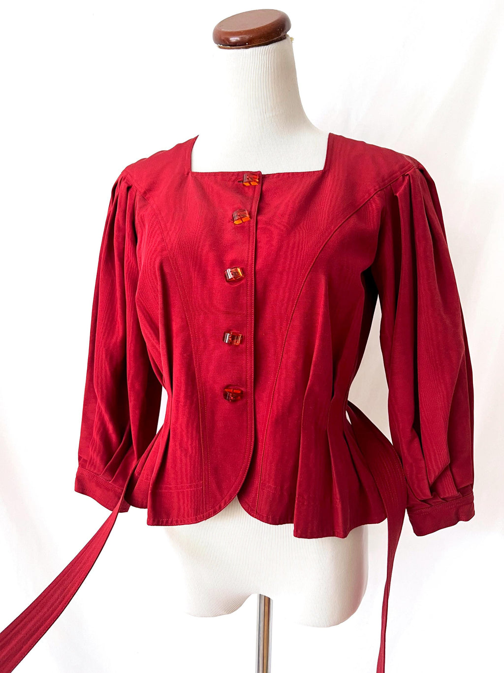 jean muir london blouse evening jacket lucite buttons small
