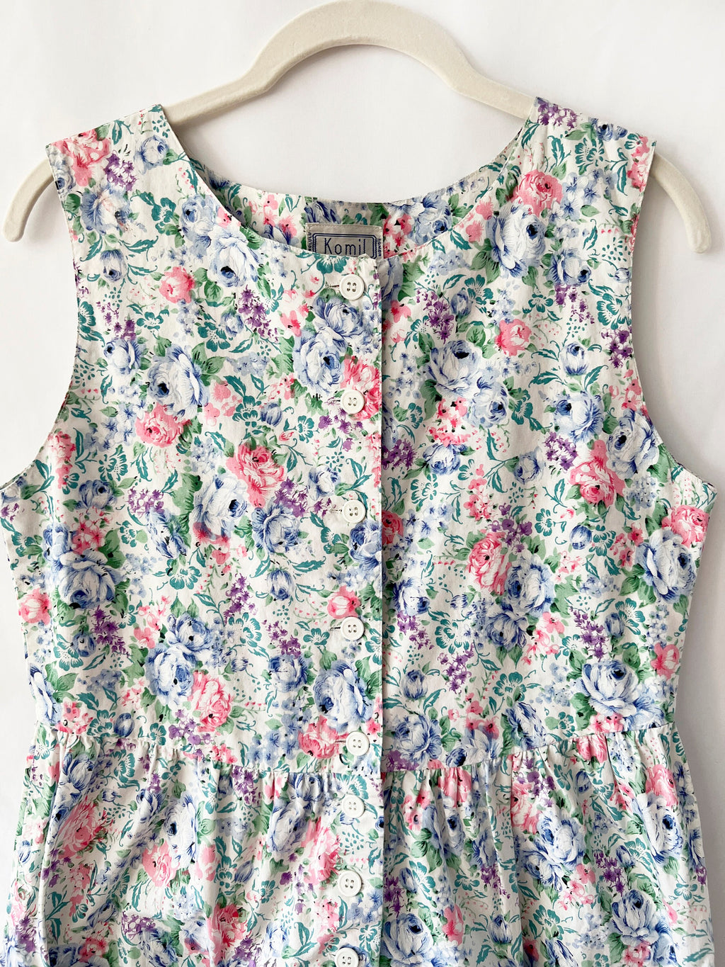 Floral Jumpsuit 1980s Romper One Piece Komil Small