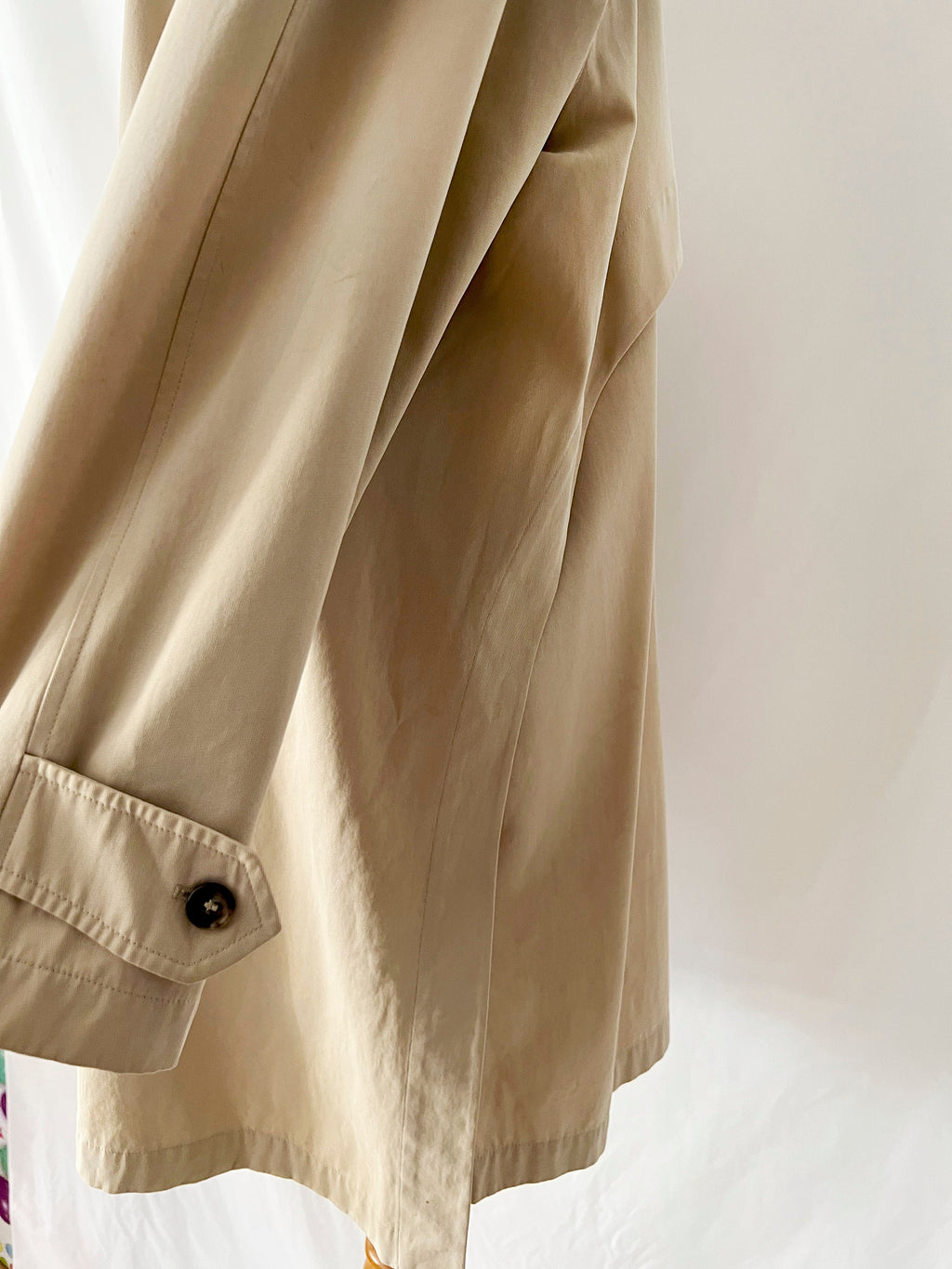 Vintage Paul Stuart Trench Coat: Cotton Crepe, Made in Italy