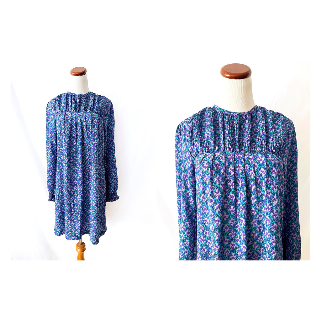 Vintage 90s Babydoll Dress / Leslie Fay / medium