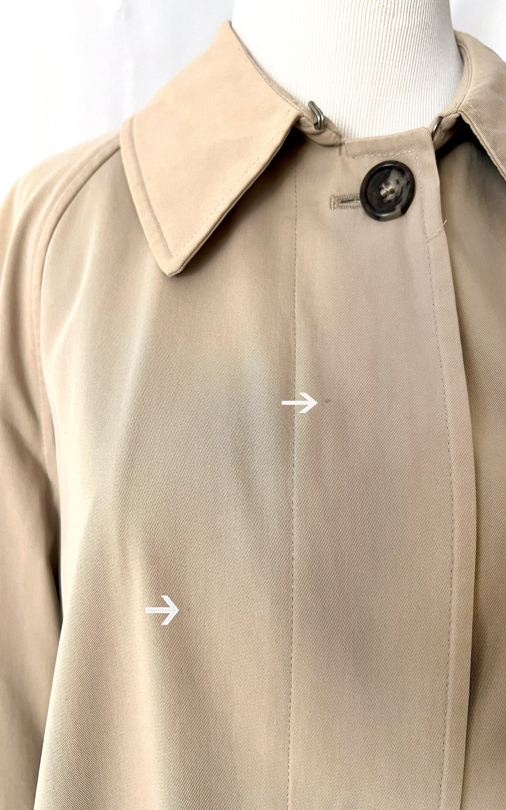 Vintage Paul Stuart Trench Coat: Cotton Crepe, Made in Italy