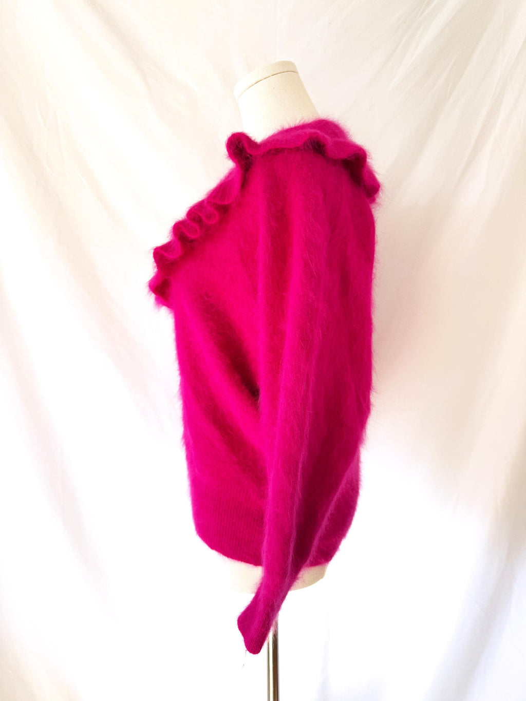 1980s Hot Pink Angora Sweater M