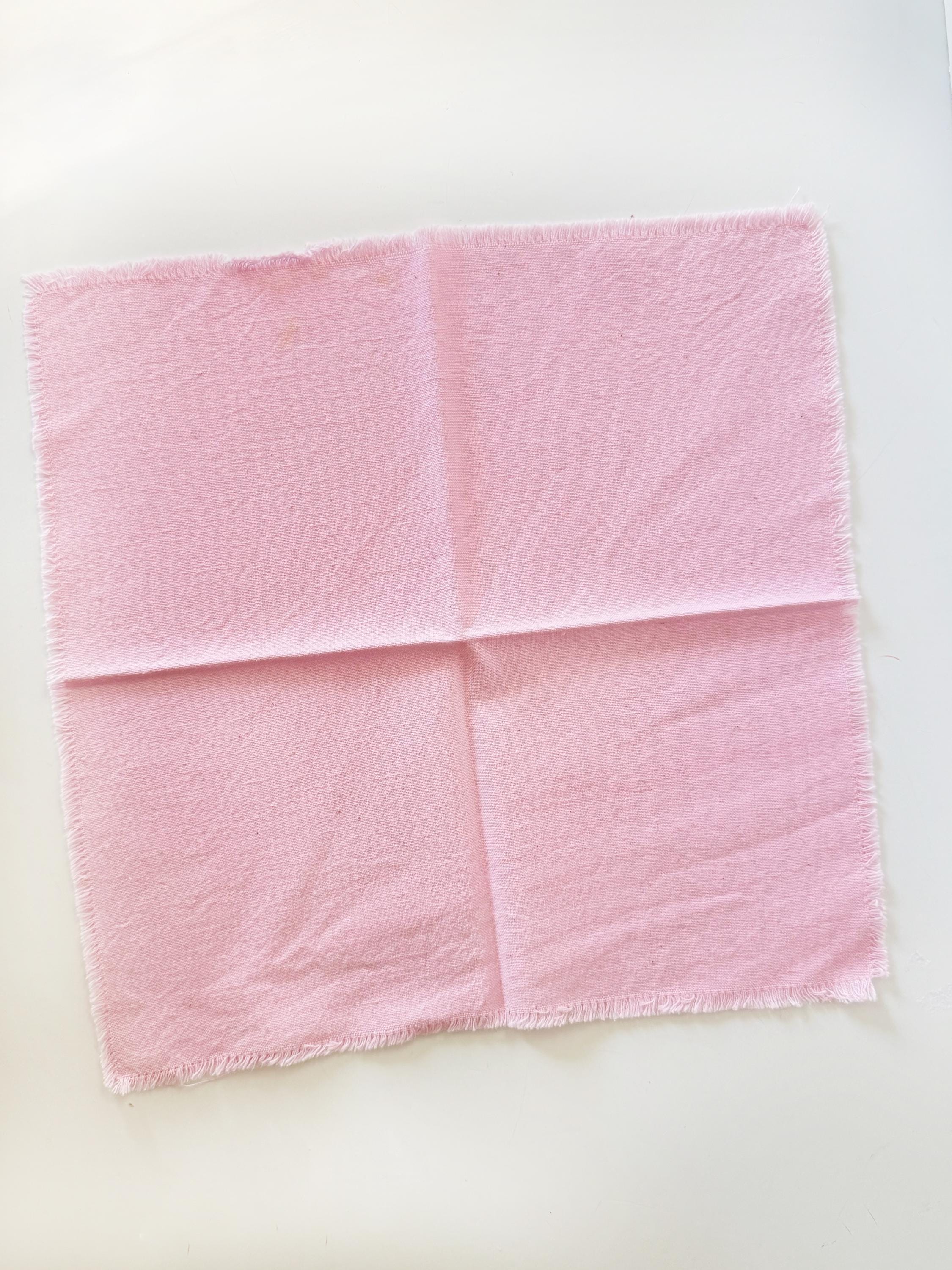 Set of 6 Pink Cotton Napkins