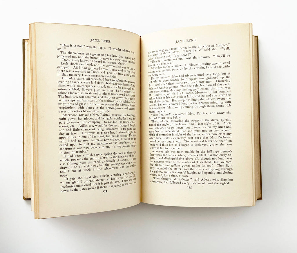 1906 Jane Eyre by Charlotte Bronte, Illustrated Antique Hardcover