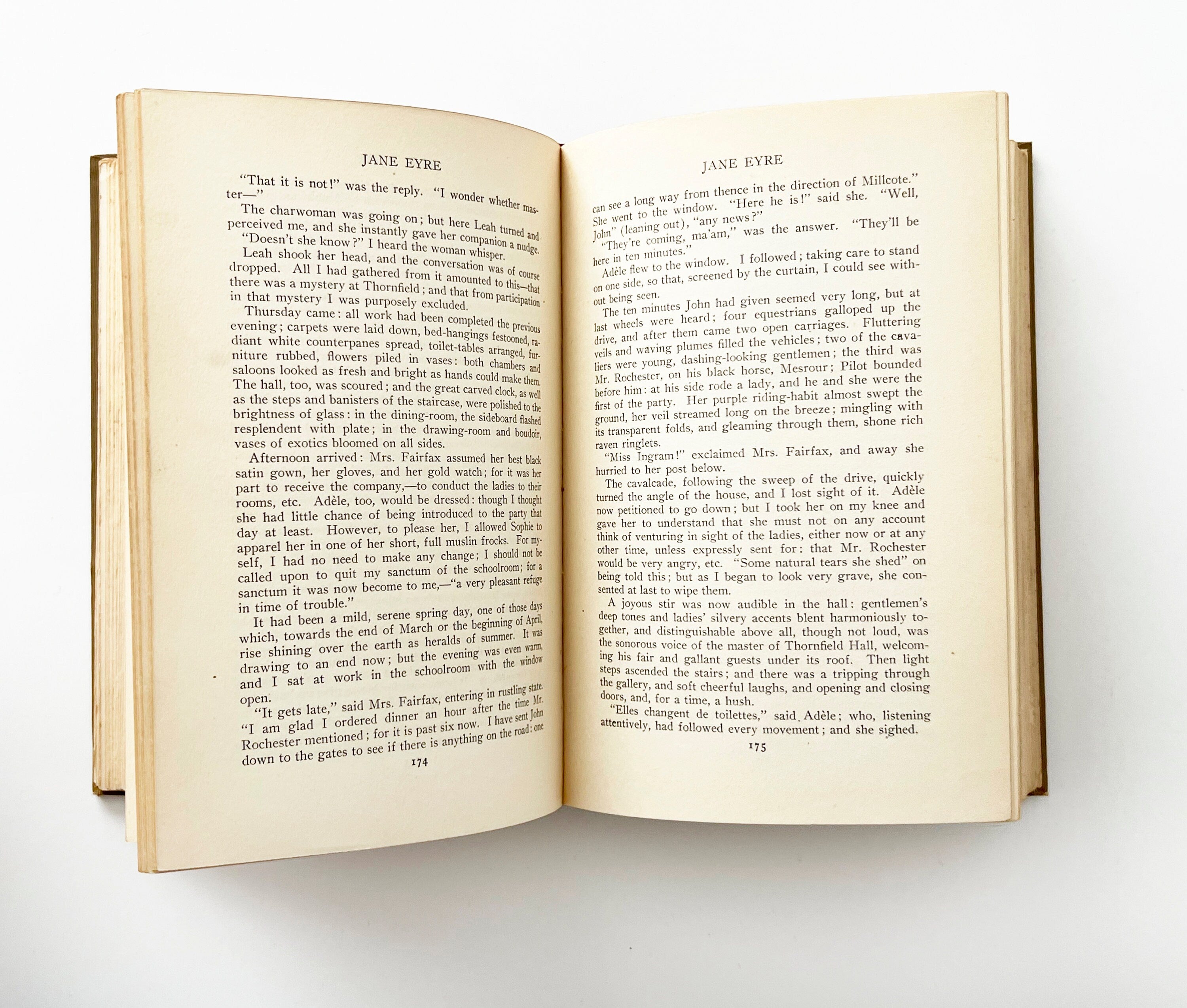 1906 Jane Eyre by Charlotte Bronte, Illustrated Antique Hardcover