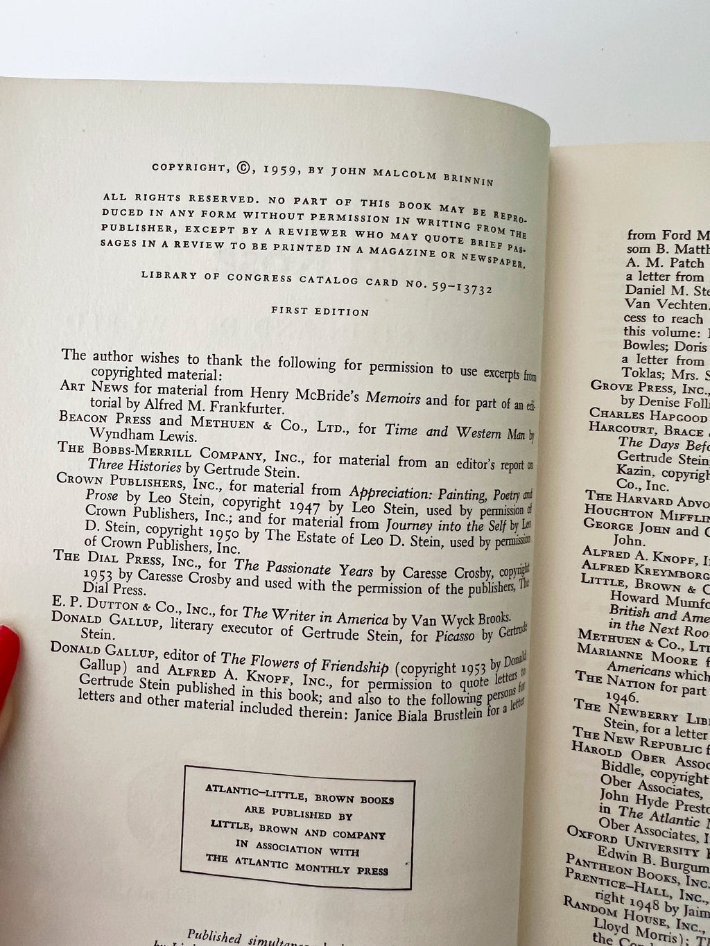 The Third Rose: Gertrude Stein, 1959 First Edition Hardcover