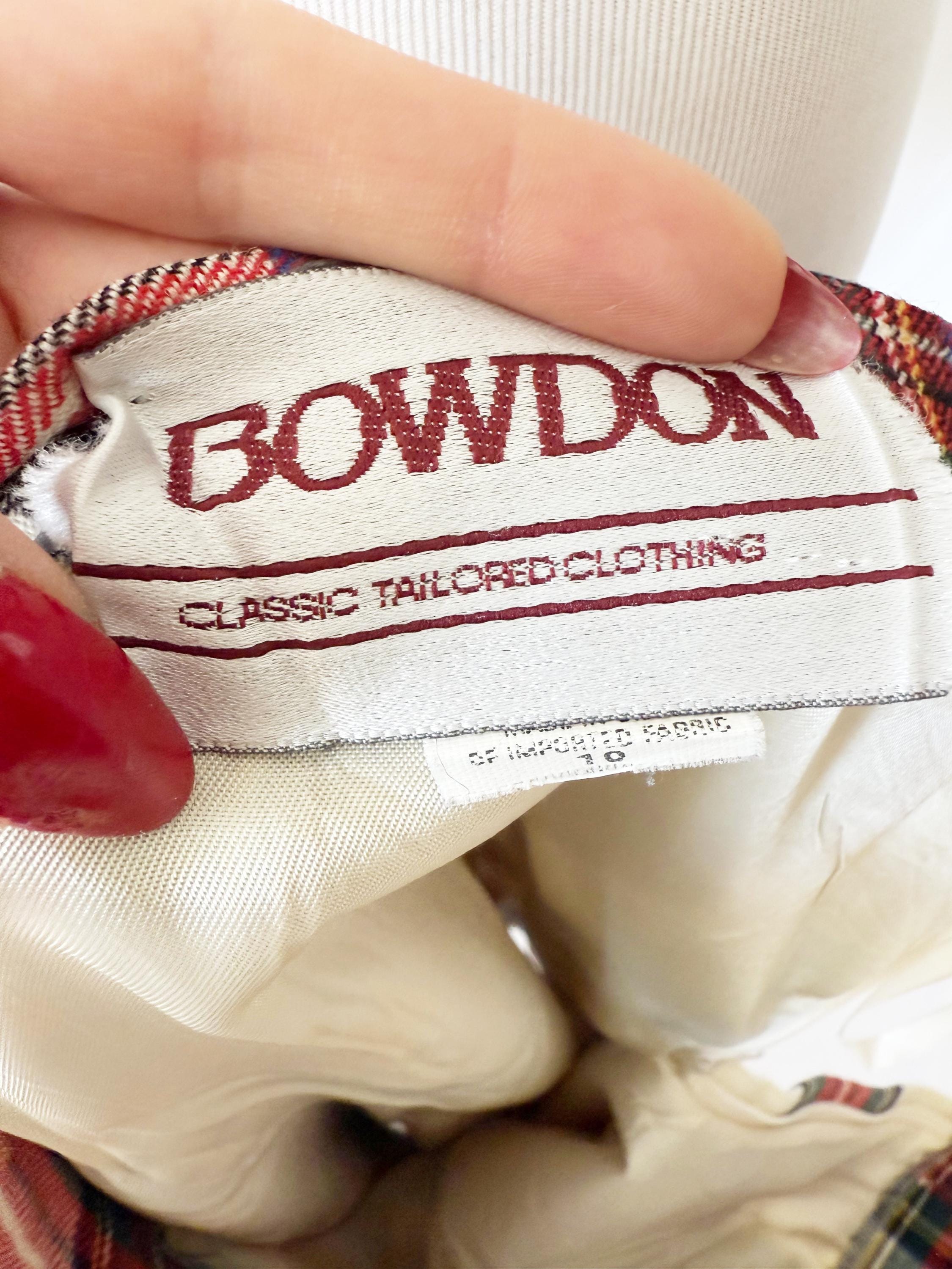 Bowdon Pleated Tartan Plaid Wool Maxi Skirt Medium