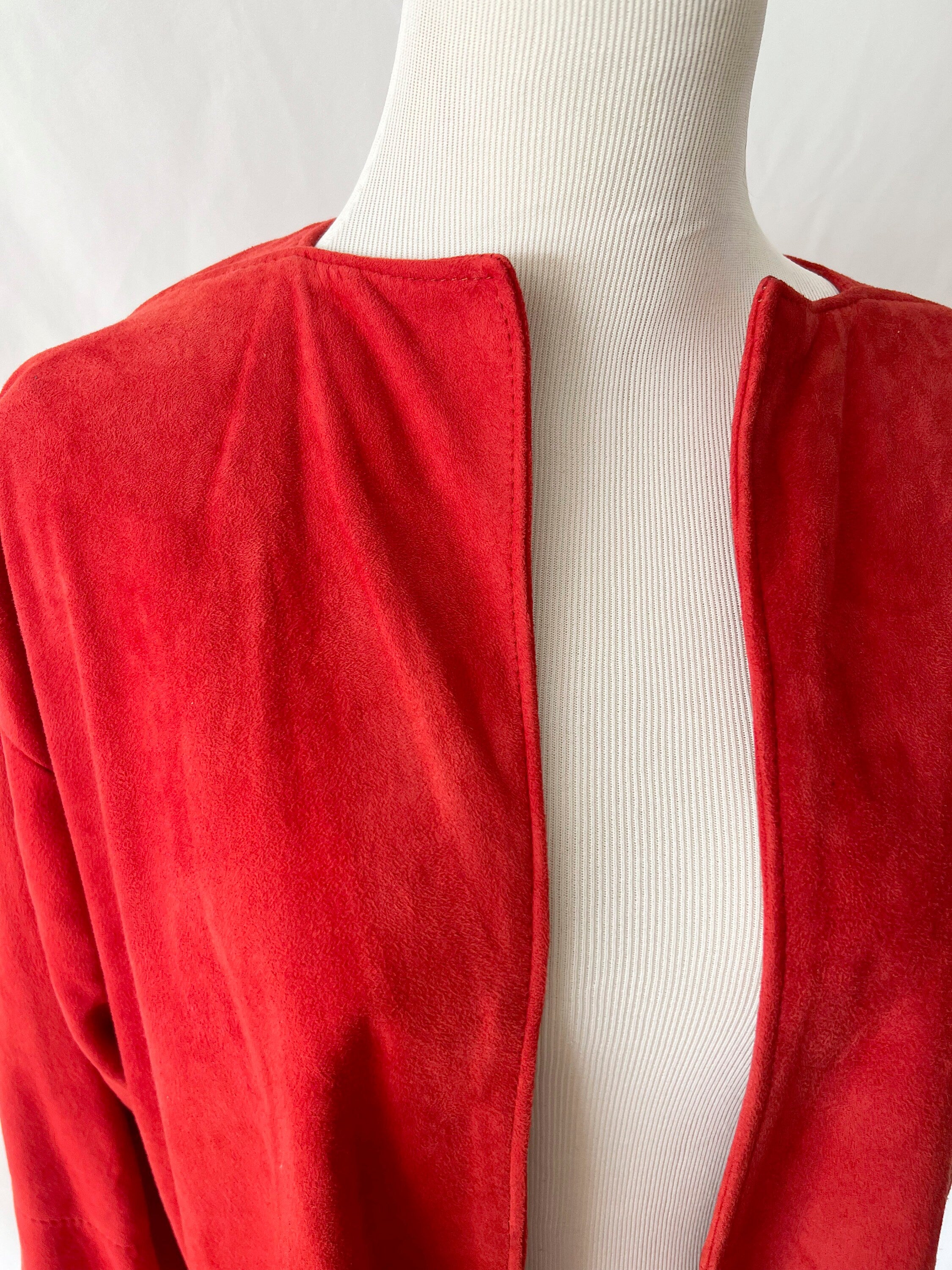 vintage suede jacket /saffron leather /  made in new mexico / medium