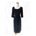 1960s vintage sequin black wiggle dress Gene Shelly Medium