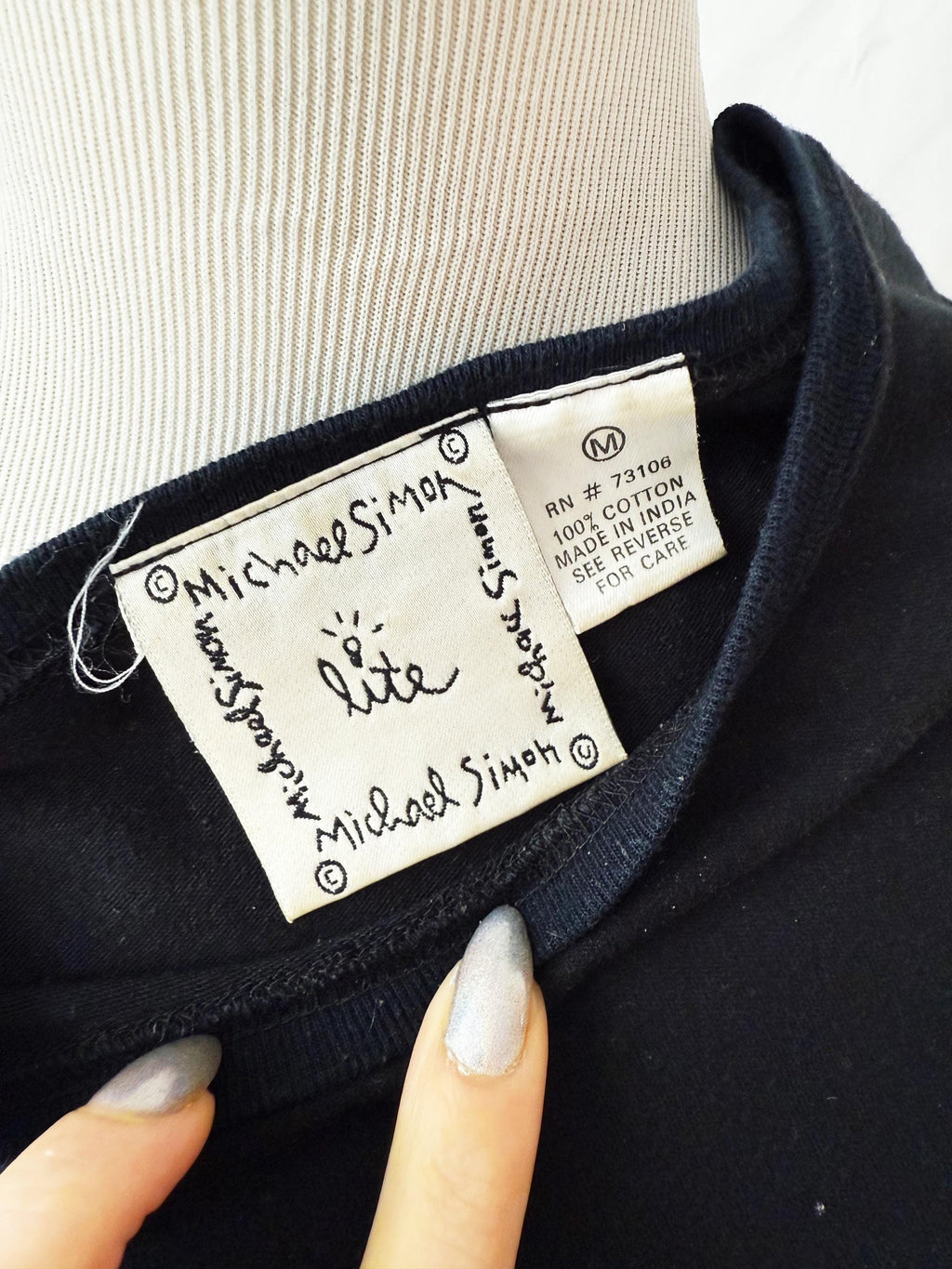 Vintage Michael Simon Lite Embroidered T-Shirt Sm/M