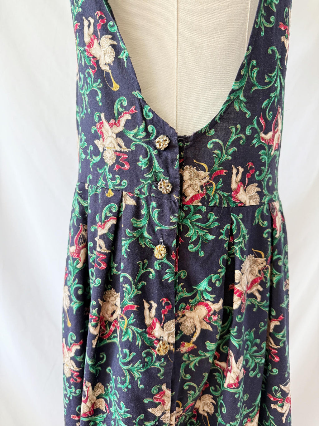 Vintage Pam's Closet Cherubs Angels  Jumper Dress Small