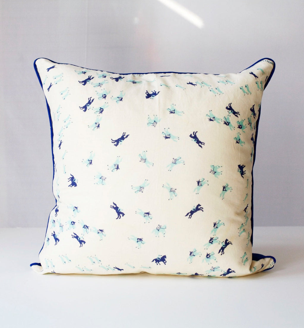 Vintage Scarf Pillow Cover: Grand Ole Opry & Pony Print, Nashville Souvenir