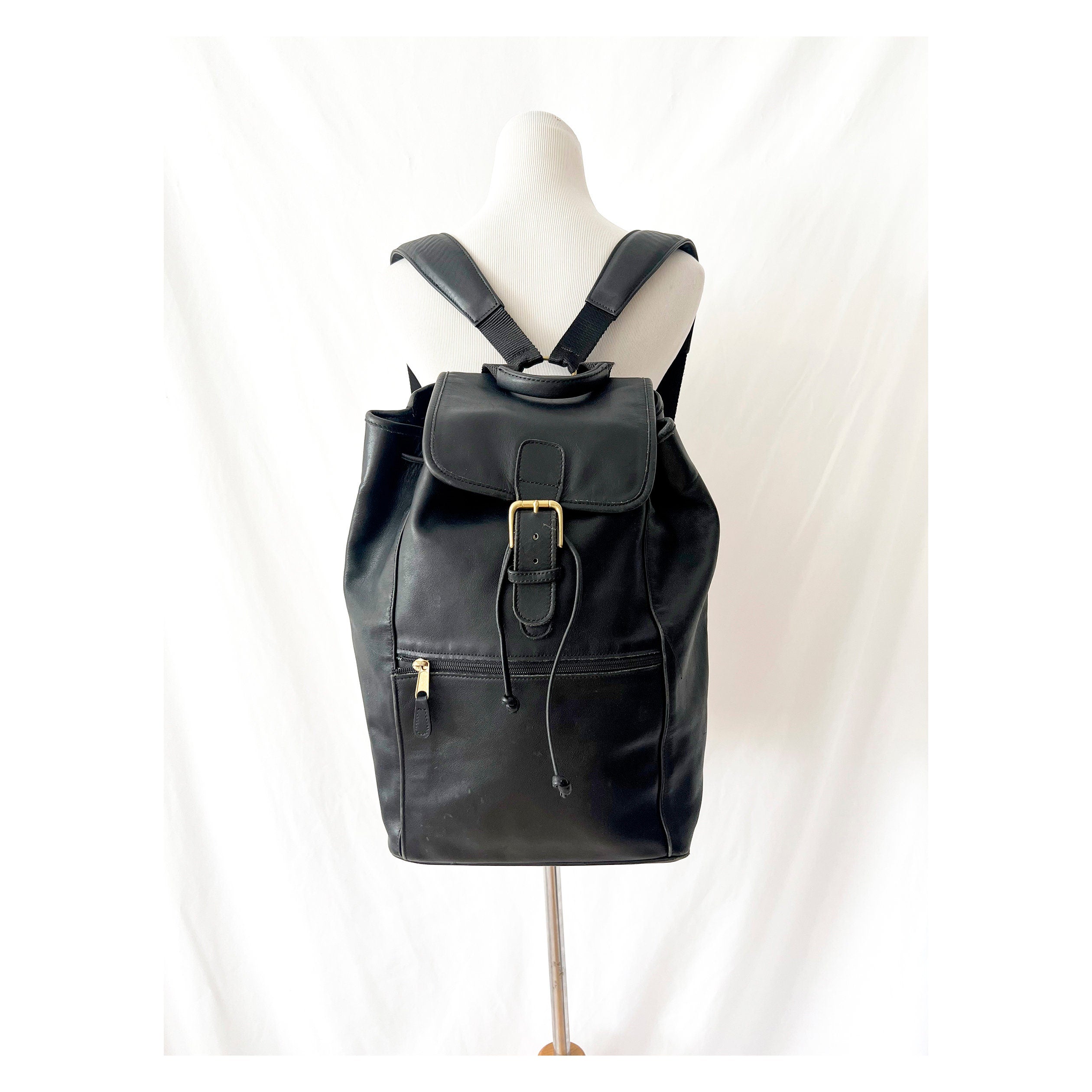 Coach NY Black Leather Backpack