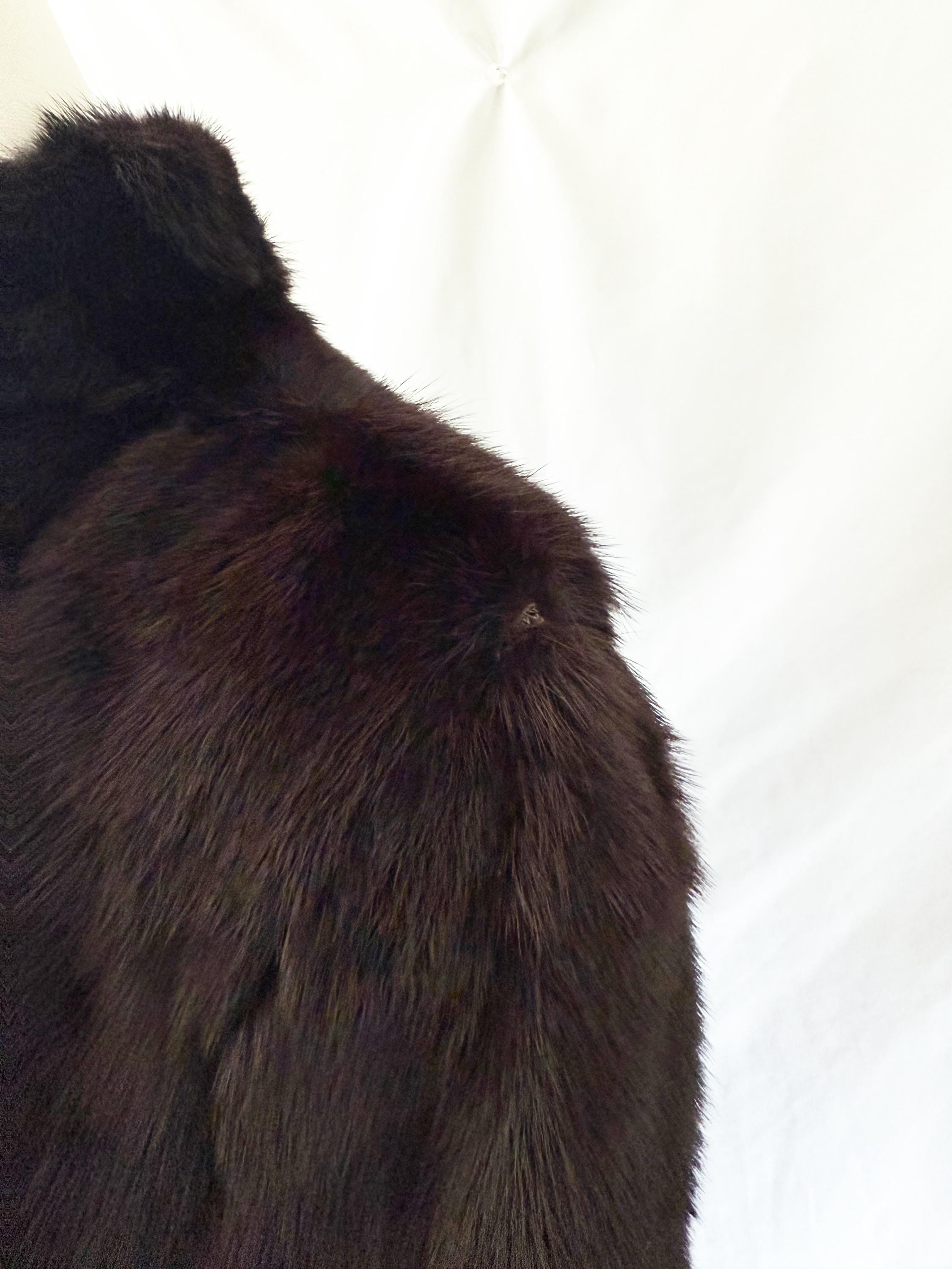 1980s Mink Bomber Jacket Medium