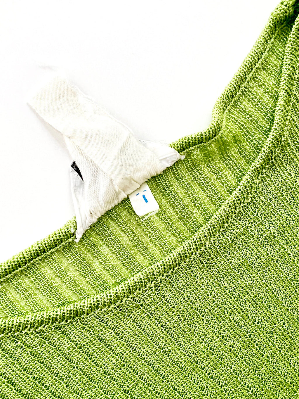 sufer paris 70S green knit top vintage parisian fashion small