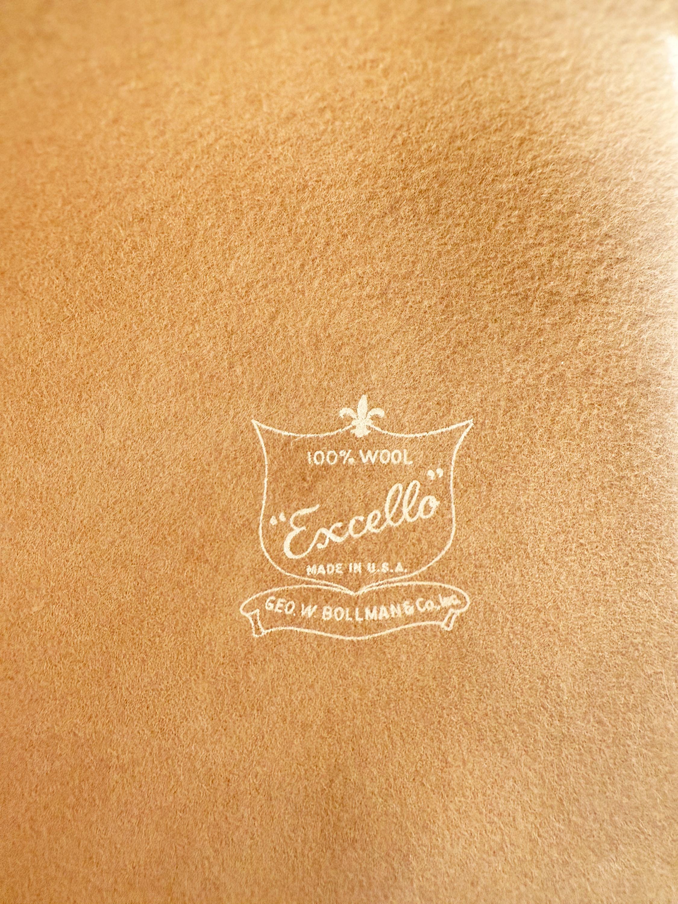 1960s Vintage Wool Bowler Hat with Feathers - Geo. W. Bollman