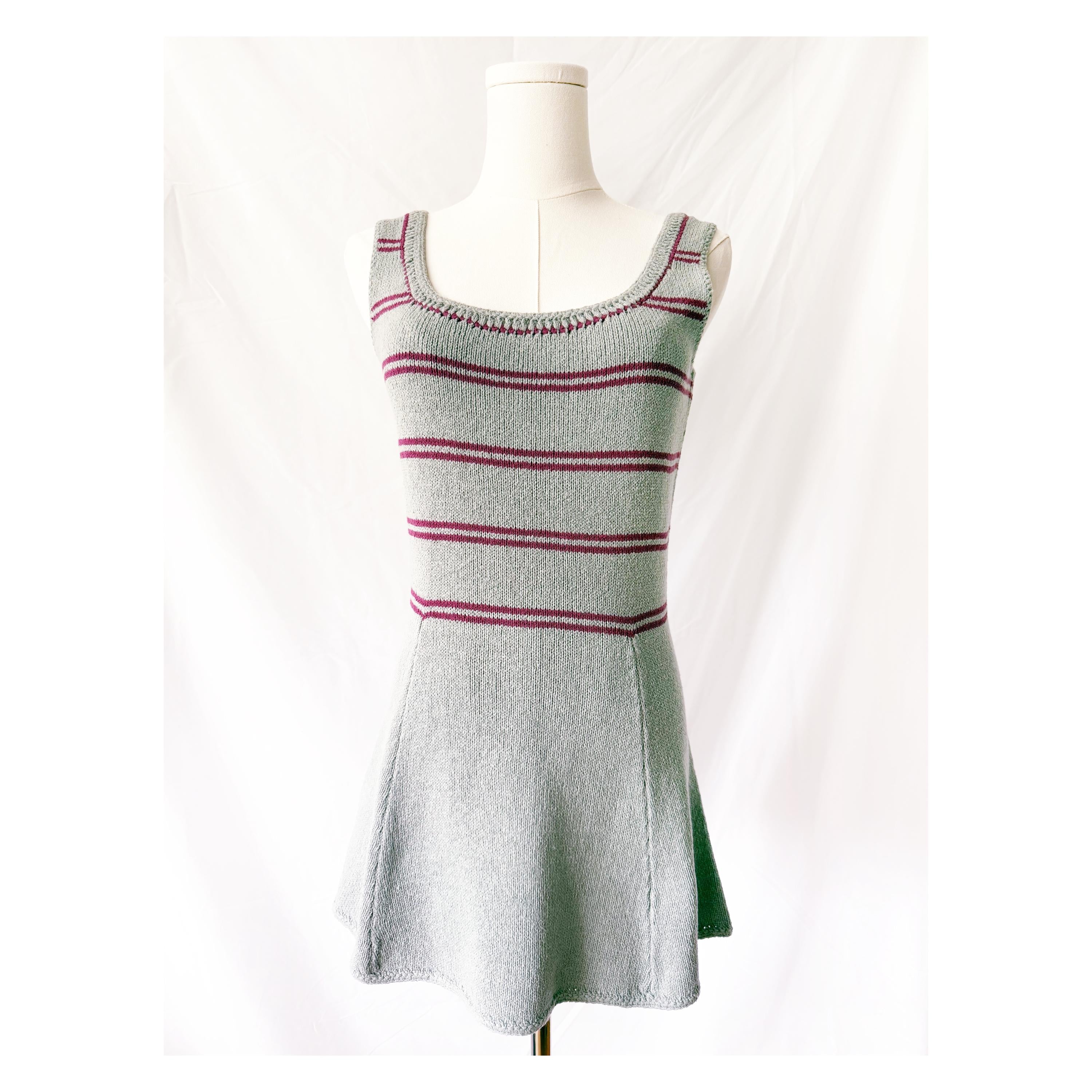 1970s knit tennis dress Hampton Court Knits Medium