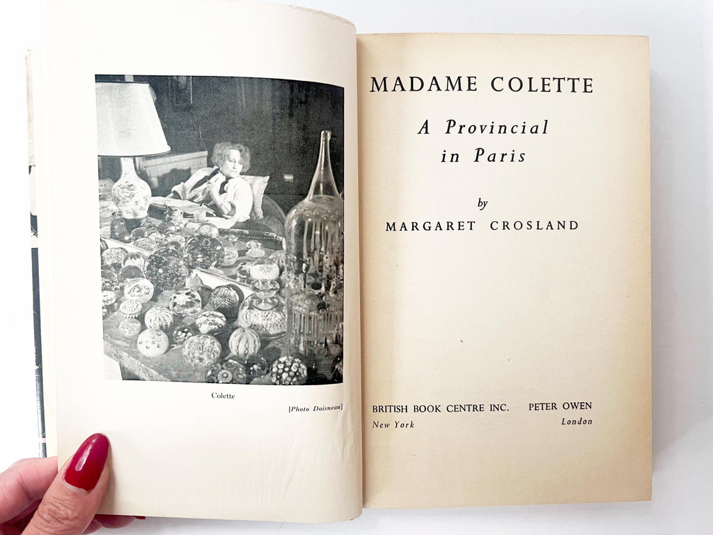 1954 colette a provincial in paris by margaret crosland / vintage biography hardcover book  / 1st edition