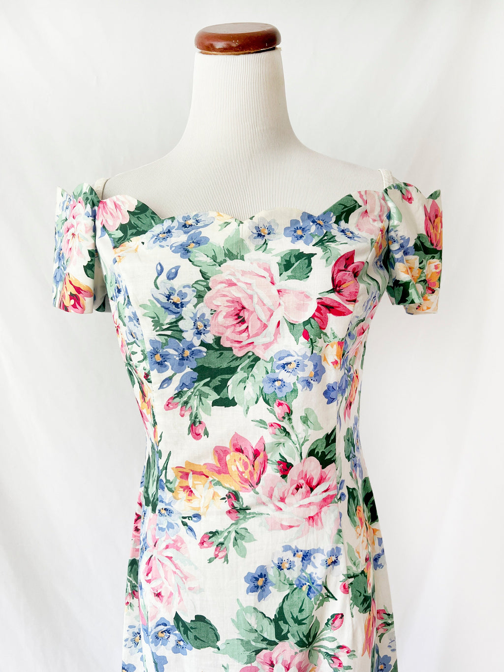 jarrods / off the shoulder / cotton floral dress / medium
